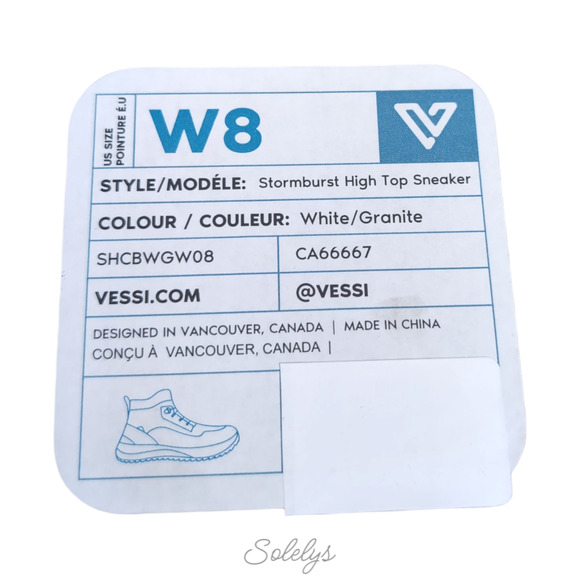 Vessi Stormburst High Women 8 White Granite Waterproof Knit DymaTex Sneaker Boot - Picture 6 of 10